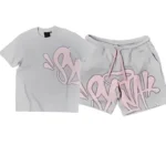 Syna World Shorts And T shirt Twinset Grey/Pink