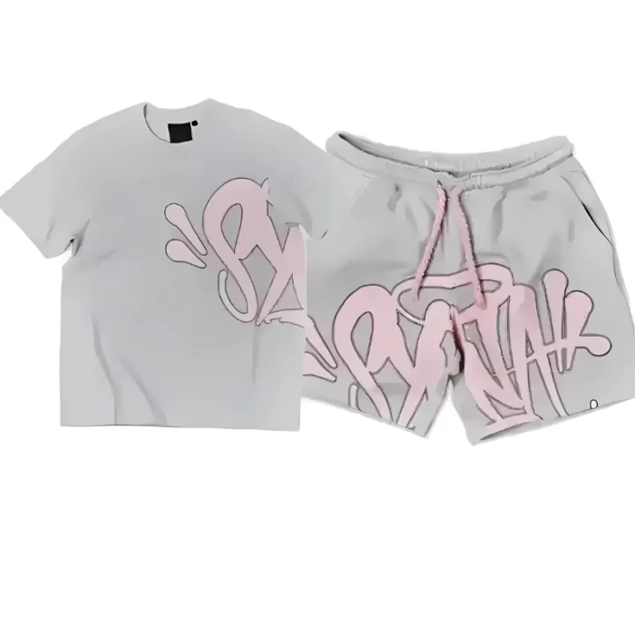 Syna World Shorts And T shirt Twinset Grey/Pink